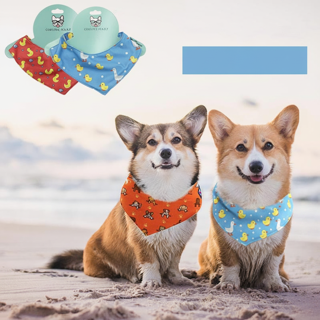 Cooling Scarf for Dogs– Reusable Chill Bandana for Summer Heat Relief